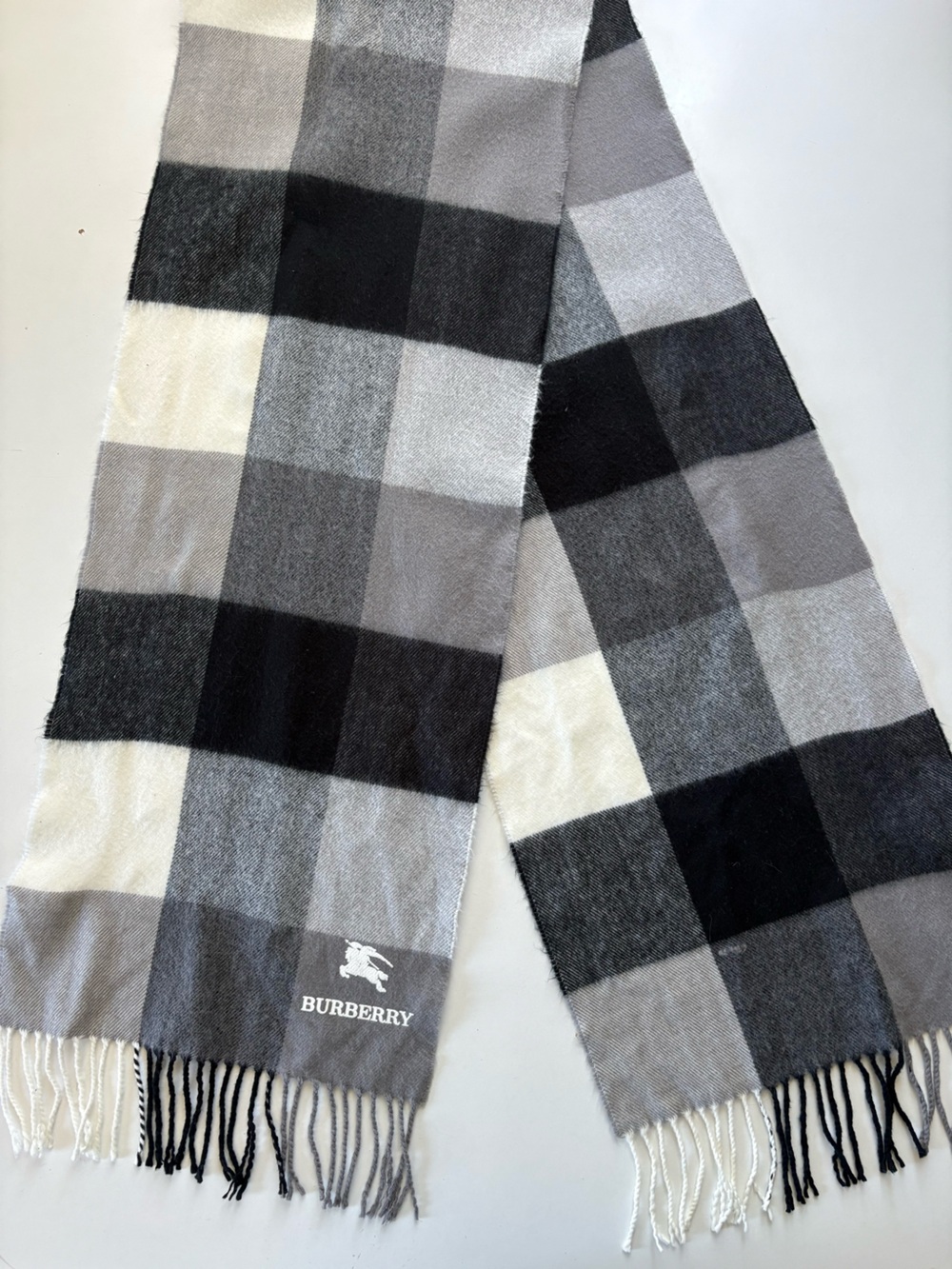 Grey Checkered Scarf